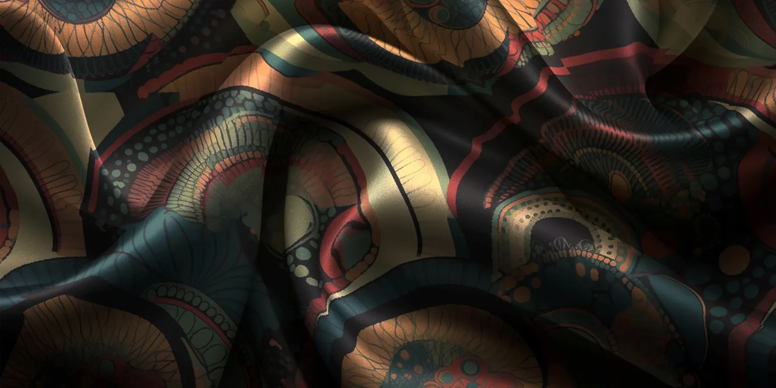 After home-textile printing, Printed color and pattern result