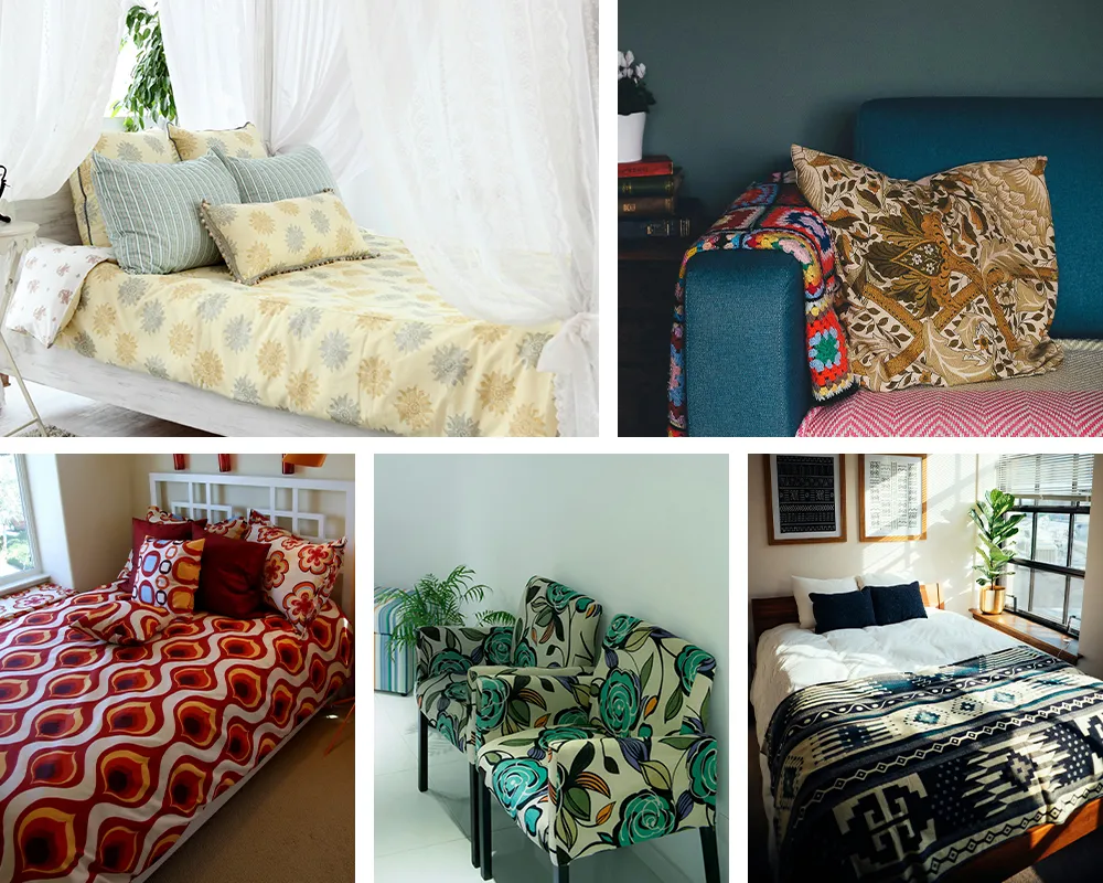 Home textiles, Bedding, cushions, tablecloths