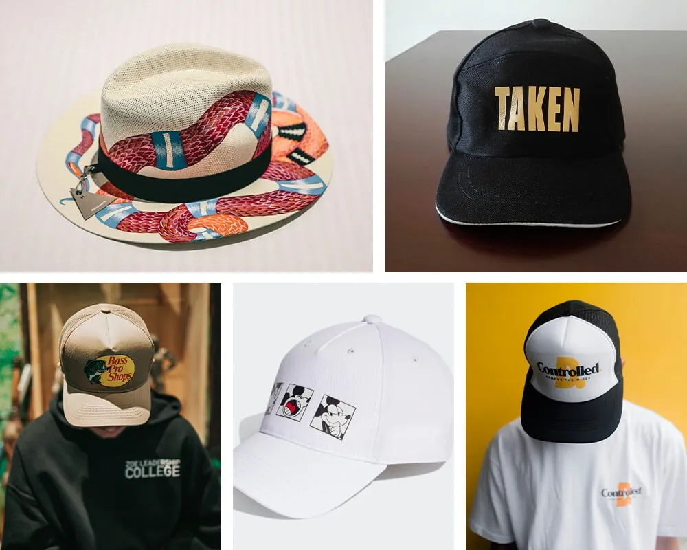 Caps & headwear, Transfers onto curved surfaces