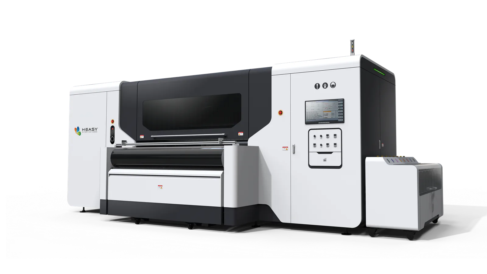 H-1832 32-head industrial direct-to-fabric printer, front three-quarter view