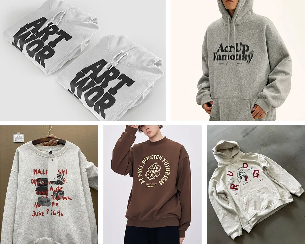 Hoodies, Front and back garment graphics