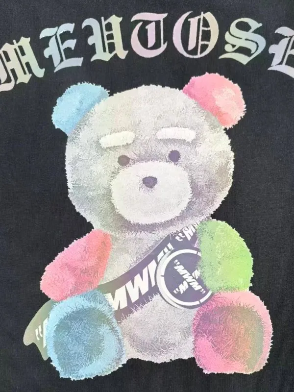 Rainbow reflective DTF print finish sample