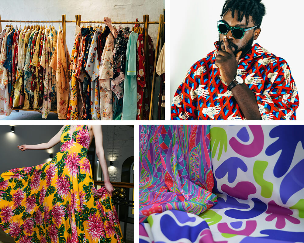 Apparel textiles, Polyester garments and cut panels