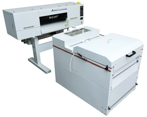60cm DTF printer and inline powder-shaker production line